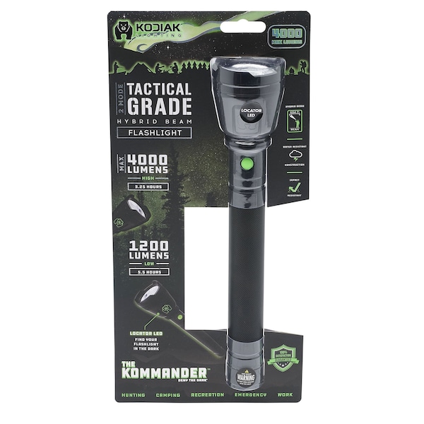 Kodiak Kommander 4000 Lumen Tactical Flashlight KKOMMANDER4/8 Zoro